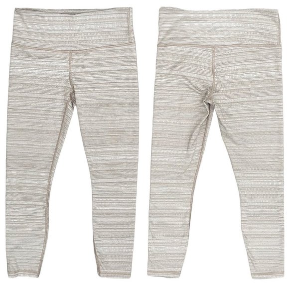 Athleta High Rise Jacquard Chaturanga 7/8 Tight in Quail Textured Leggings Sz S - Picture 4 of 16
